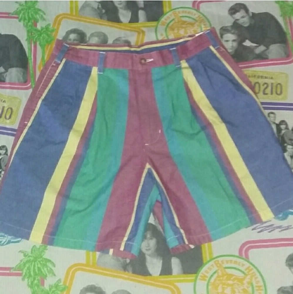 90s Field Gear Vintage Color Striped Chino Shorts